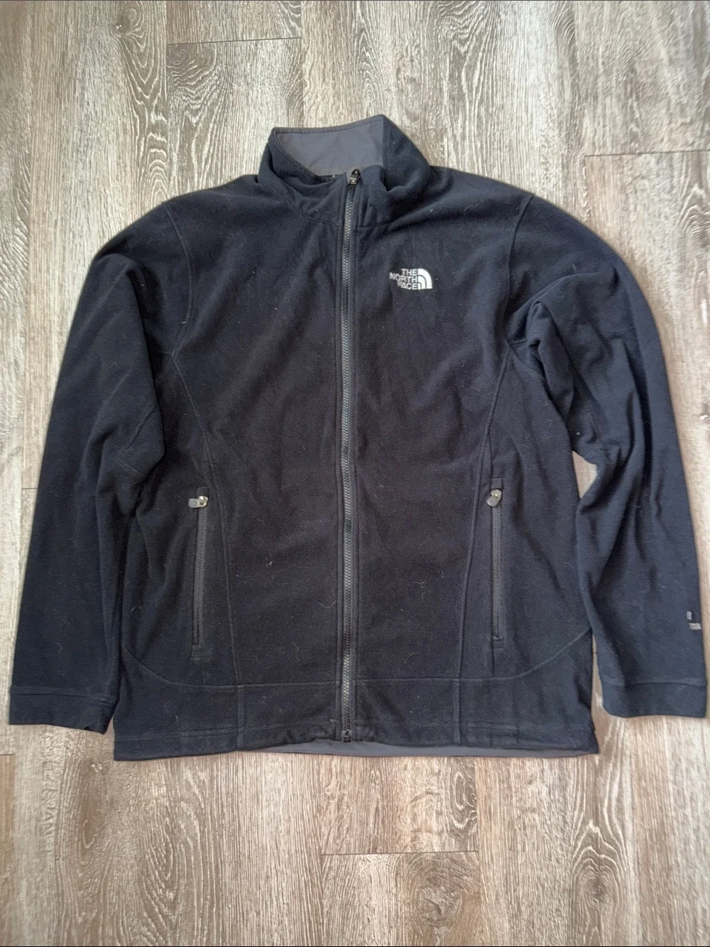 The North Face black Fleece zip up warm jacket large zip front tka1 outdoors